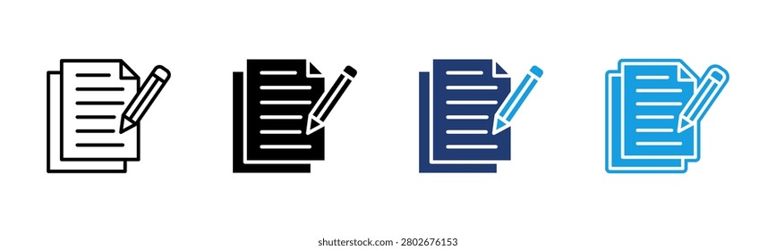 Assignment icon multiple style collection