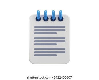 Assignment icon on clipboard, notebook, document paper board icon 3d render