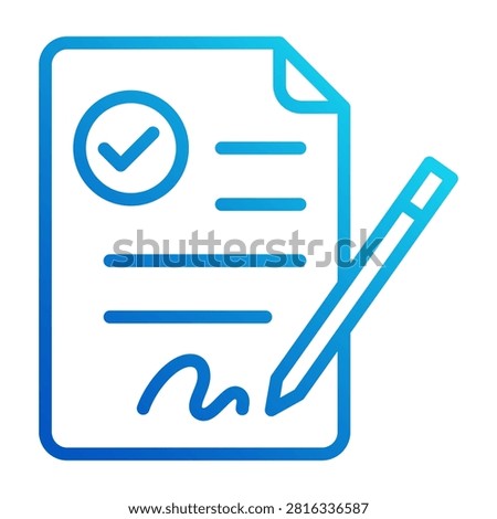Assignment Icon - Outline Gradient Icons For Mentorship And Training