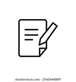 Assignment icon Outline vector for web ui