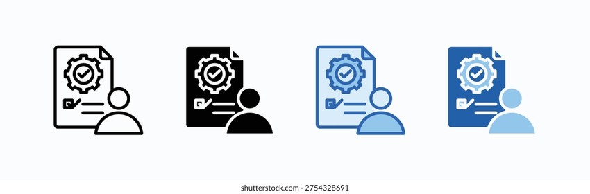 Assignment Icon Sheet Multiple Style Collection Isolated Vector
