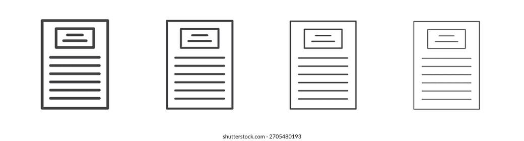 Assignment icon vector collection, illustration logo template in trendy thin line editable strokes style.