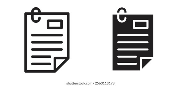 Assignment icons in black line and filled versions