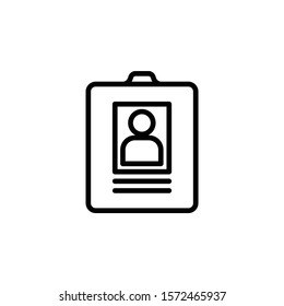 Assignment id Icon, black icon Vector
