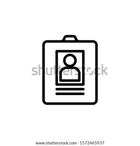 Assignment id Icon, black icon Vector
