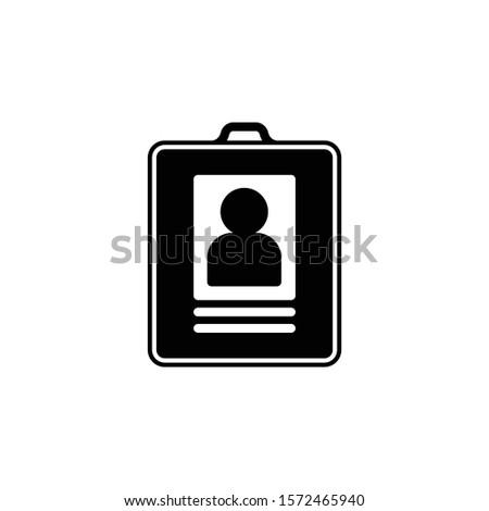 Assignment id Icon, black icon Vector
