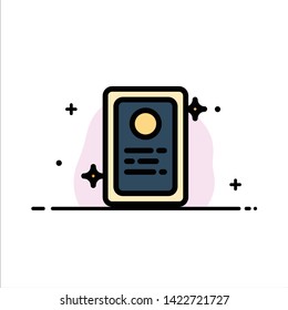 Assignment, Job Application, Test  Business Flat Line Filled Icon Vector Banner Template