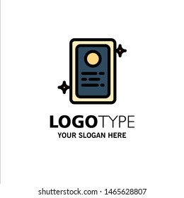 Assignment, Job Application, Test Business Logo Template. Flat Color. Vector Icon Template background