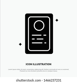 Assignment, Job Application, Test solid Glyph Icon vector. Vector Icon Template background