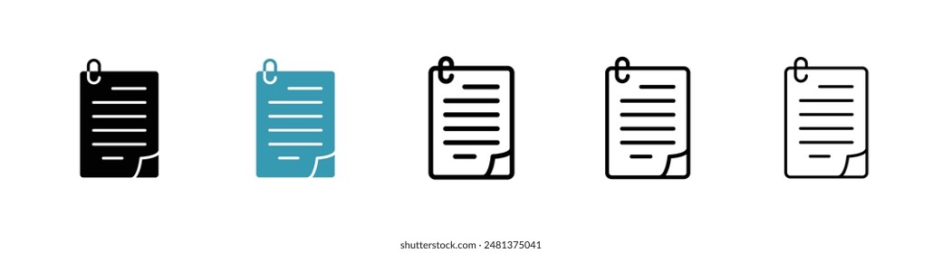 Assignment line icon vector set.