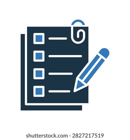 Assignment mixed color icon Vector Illustration