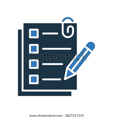 Assignment mixed color icon Vector Illustration