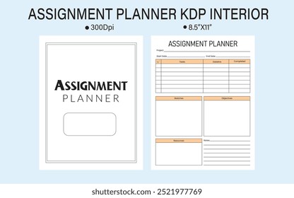 Assignment Planner Kdp Interior Template