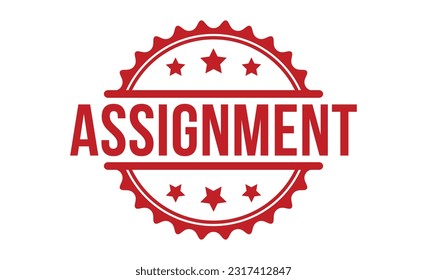 Assignment Red Rubber Stamp vector design.