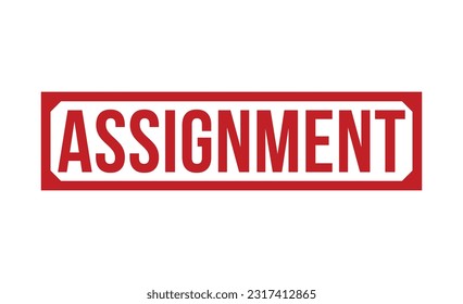 Assignment Red Rubber Stamp vector design.