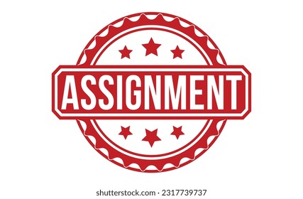 Assignment Red Rubber Stamp vector design.