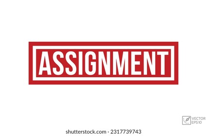 Assignment Red Rubber Stamp vector design.