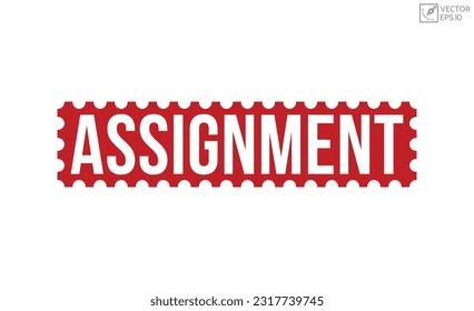 Assignment Red Rubber Stamp vector design.