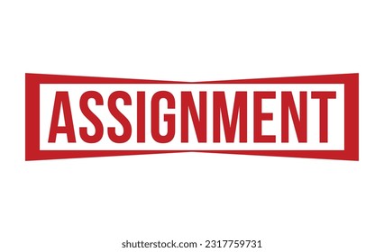 Assignment Red Rubber Stamp vector design.