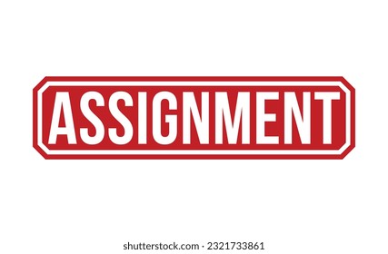 Assignment Red Rubber Stamp vector design.