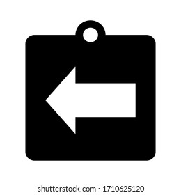 Assignment return icon illustration on white background.