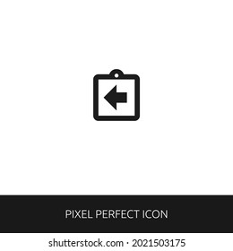 Assignment Return Pixel Perfect Icon for Web, App, Presentation. editable outline style. simple icon vector eps 10