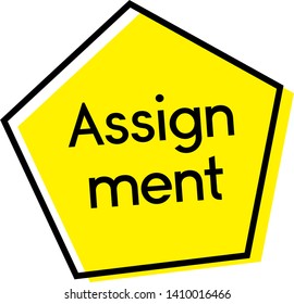 ASSIGNMENT stamp on white background