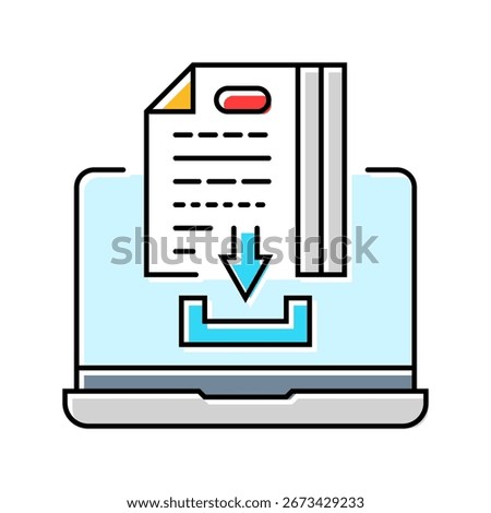 assignment submission education platform color icon vector. assignment submission education platform sign. isolated symbol illustration