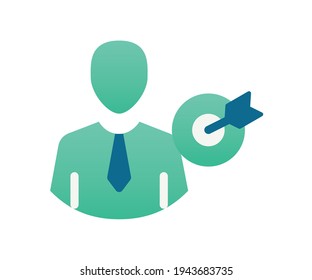 assignment task goal single isolated icon with gradient style