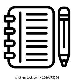 Assignment tools icon. Outline assignment tools vector icon for web design isolated on white background