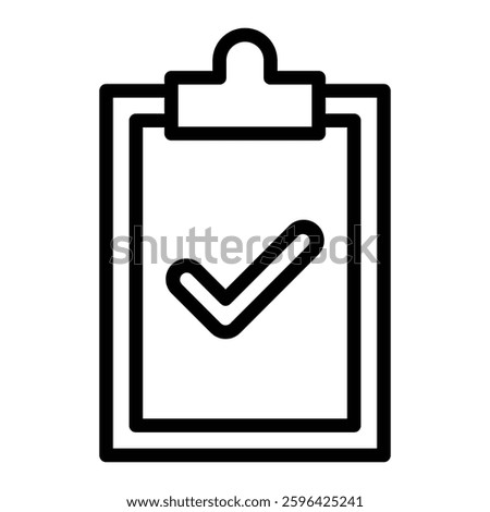 Assignment Turned In Vector Line Icon Design