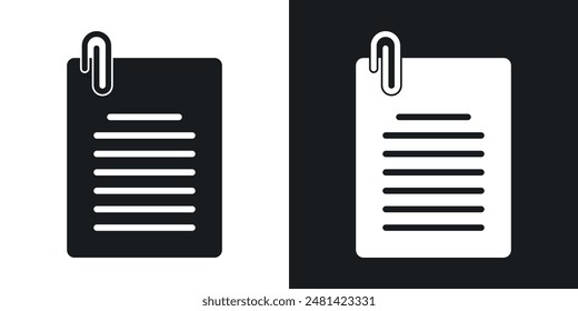 Assignment vector icon set in black color.