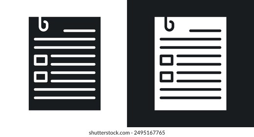 Assignment vector icon set in solid style.