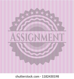 Assignment vintage pink emblem