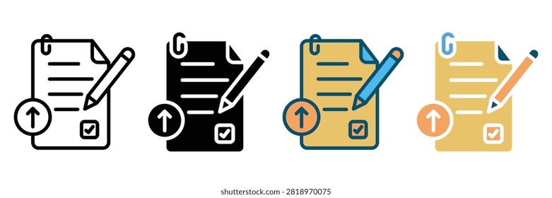 assignment web icon multiple style collection