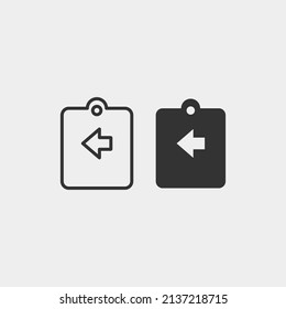 Assignment_return vector icon illustration sign