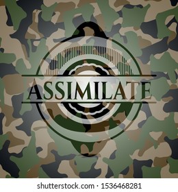 Assimilate on camouflaged texture. Vector Illustration. Detailed.