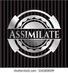 Assimilate silver shiny badge