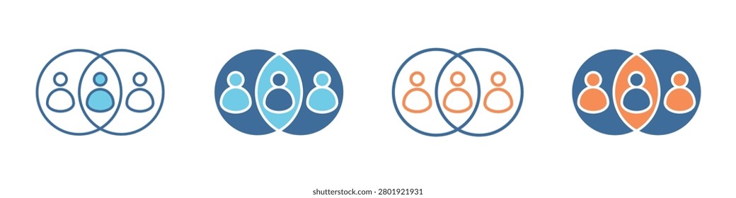 Assimilation Icon Set Multiple Style Collection