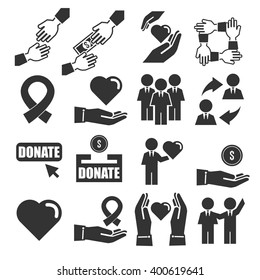 assist, help, kindness icon set