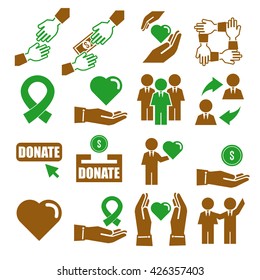 assist, help, kindness icon set