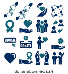 assist, help, kindness icon set