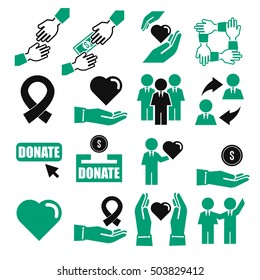assist, help, kindness icon set