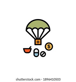 ayuda a ayudar a migrar el icono de esquema. del icono de ilustración de migración. signos, símbolos se pueden utilizar para web, logotipo, aplicación móvil, interfaz de usuario, UX