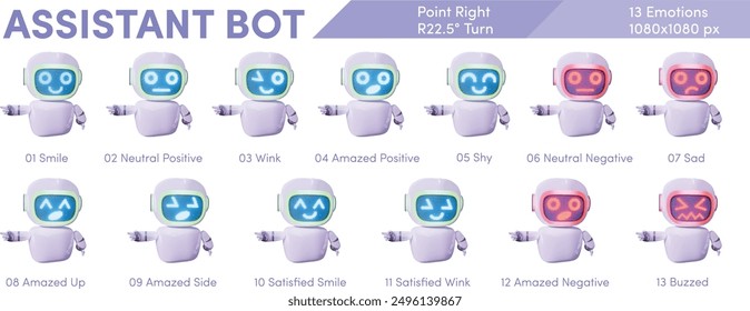 Assistance Bot - Point Right - Right 22 Turn