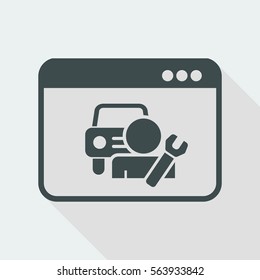 Assistance car application or website - Vector flat icon