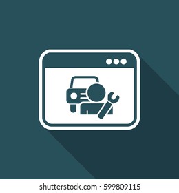 Assistance car application or website - Vector flat icon