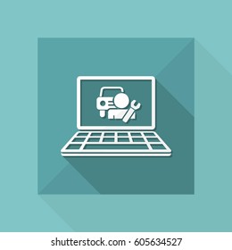 Assistance car application or website - Vector flat icon