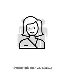assistance concept line icon. Simple element illustration. assistance concept outline symbol design.