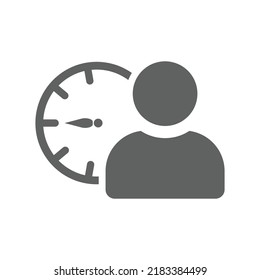 Assistance, dashboard, speed icon. Gray vector graphics.